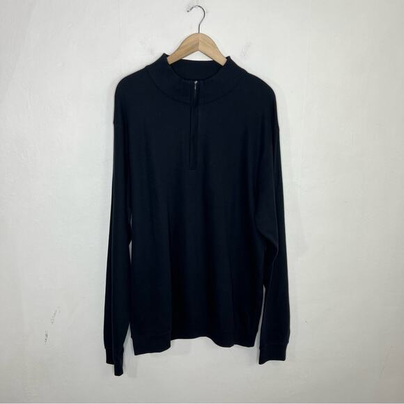 CUTTER & BUCK Men's Navy Journey Supima Cotton Flatback Half Zip Size XXL - Picture 1 of 11